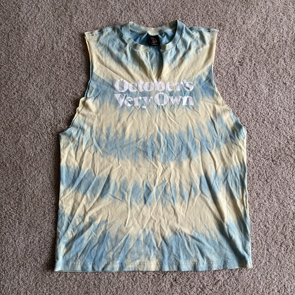 OVO October’s Very Own Tie Dye Tank Top Owl Logo Sleeveless Shirt Small